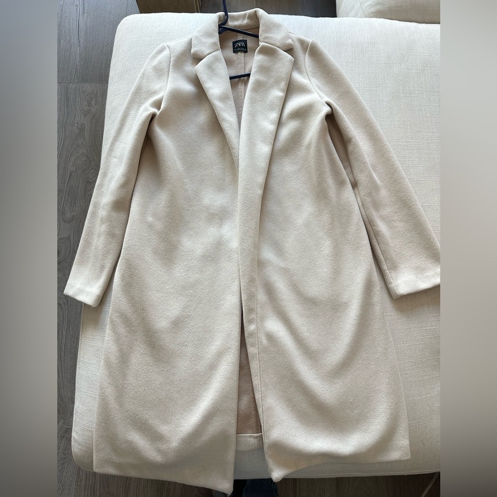 Zara beige/cream Coat